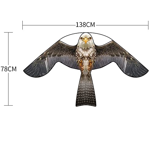Laptony espantapájaros Cometa voladora Cultivos Protector de Aves halcón Cometa voladora para el jardín y la Granja Cometa sólo