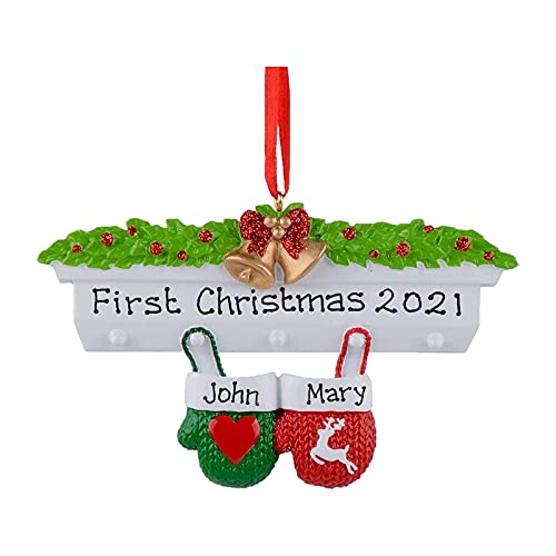 Decoración para árbol genealógico de Navidad, manoplas personalizables, adorno de bolas de Navidad, Navidad, 2021, cuentas de piedra