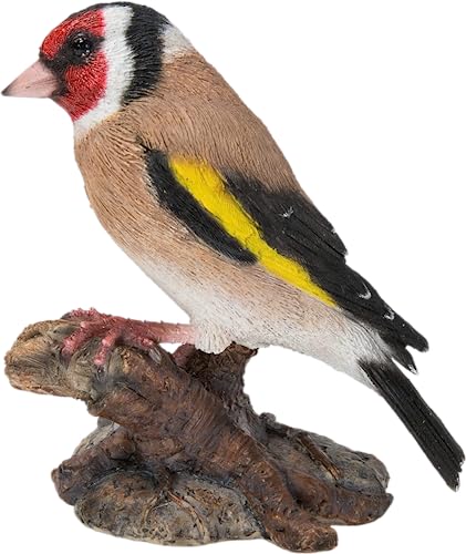 Vivid Arts Pájaro jilguero | Decoración de resina para el hogar o el jardín | WBC-GOLF-F