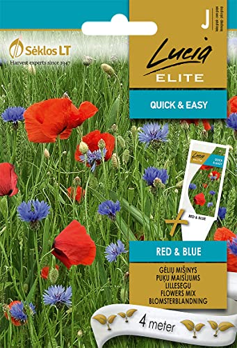 Lucia Elite | Semillas de mezcla de flores rojas y azules | semillas de flores | semillas de plantas | semillas de jardín | 1 paquete