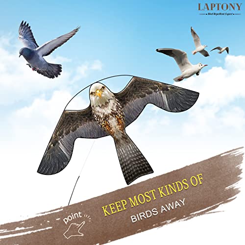 Laptony espantapájaros Cometa voladora Cultivos Protector de Aves halcón Cometa voladora para el jardín y la Granja Cometa sólo
